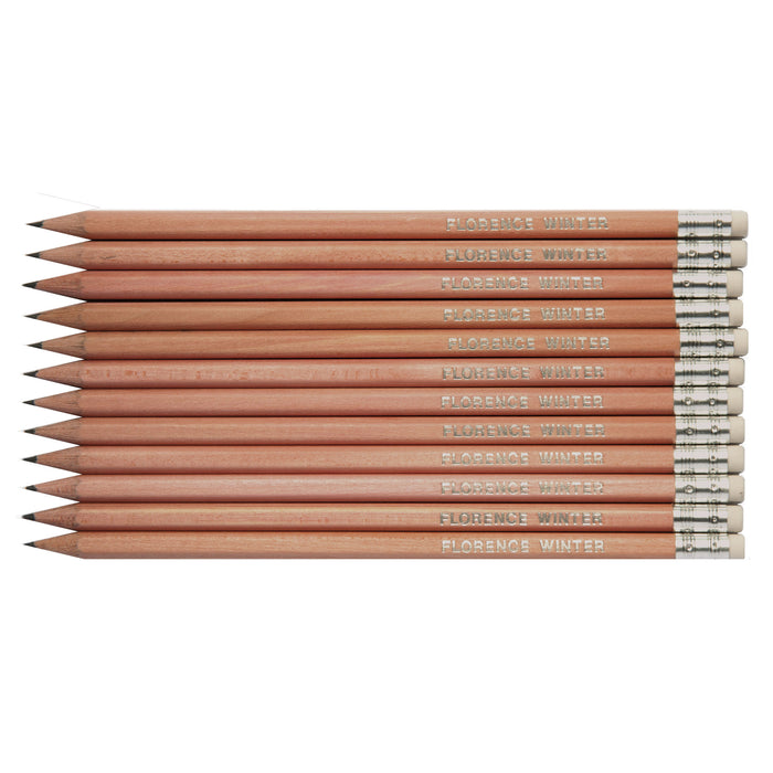 Hashtag # Pencils Embossed with Name