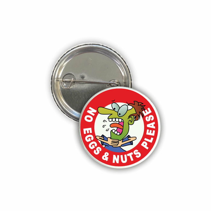 Egg & Nut Allergy Pin Badges