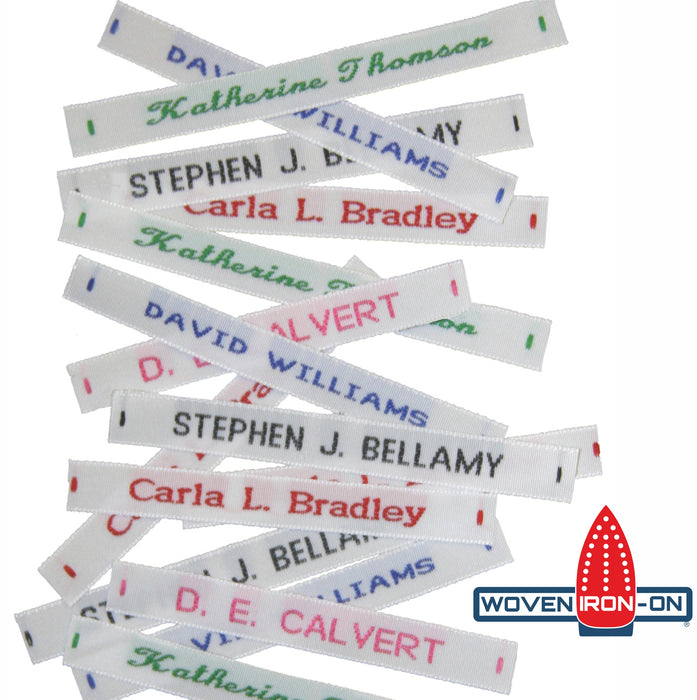 Iron-On Woven Name Tapes/Labels for School Uniform