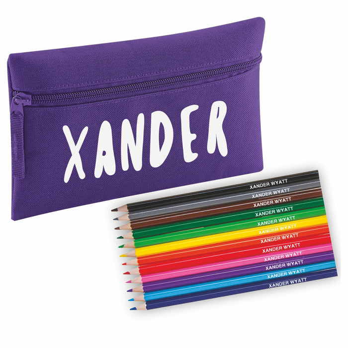 Pencil Case with 12 Colouring Pencils