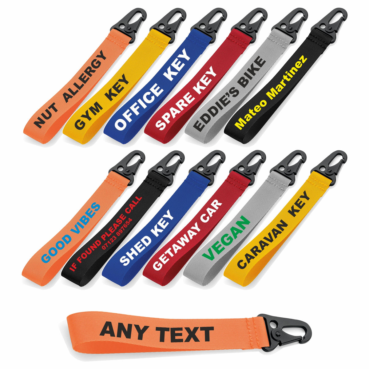 Personalised Key Rings — Nametape Express