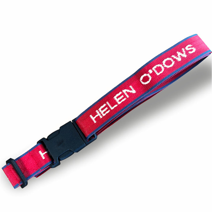 Personalised Woven Luggage Straps — Nametape Express