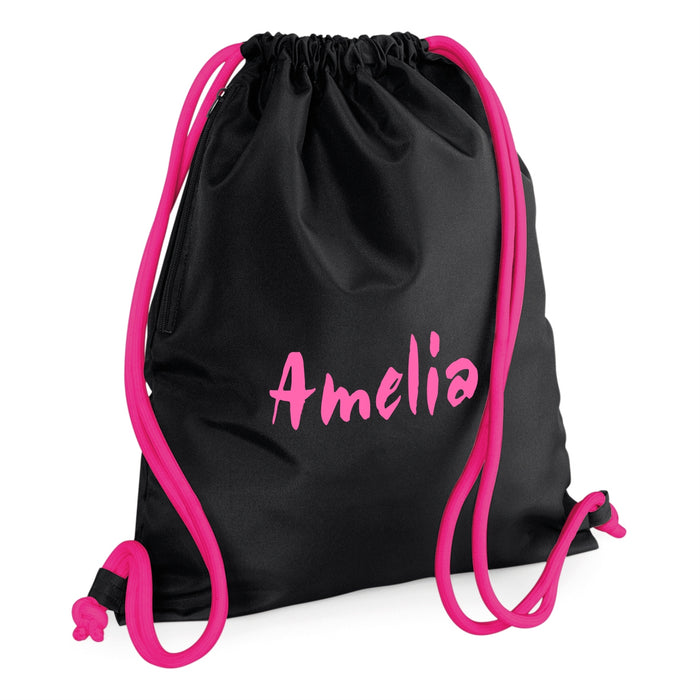 Premium GymSac / Pump / SwimBag Printed with Name