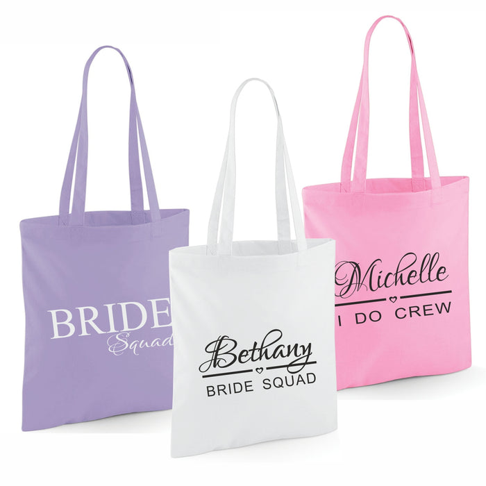 Personalised Tote Bags Bride / Bridesmaid / Hen Party Bag