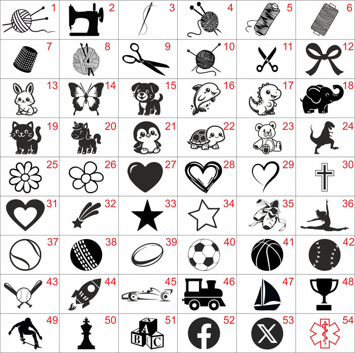Sew-in Craft & Hobby 20mm Printed Garment Labels