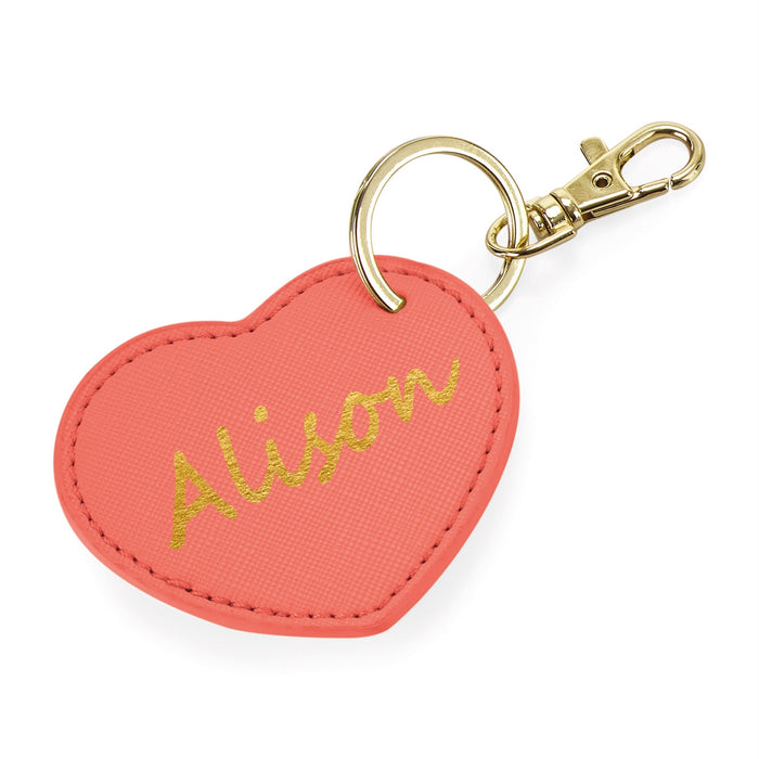 Heart Key Ring / Bag Clip - Boutique Styling – Personalised with name