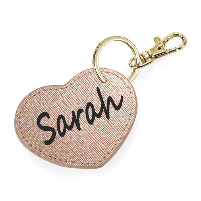 Heart Key Ring / Bag Clip - Boutique Styling – Personalised with name