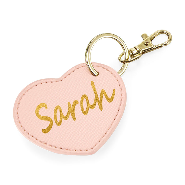 Heart Key Ring / Bag Clip - Boutique Styling – Personalised with name