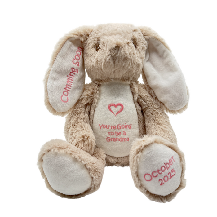 Personalised Soft Bunny newborn, birthday, babyshower
