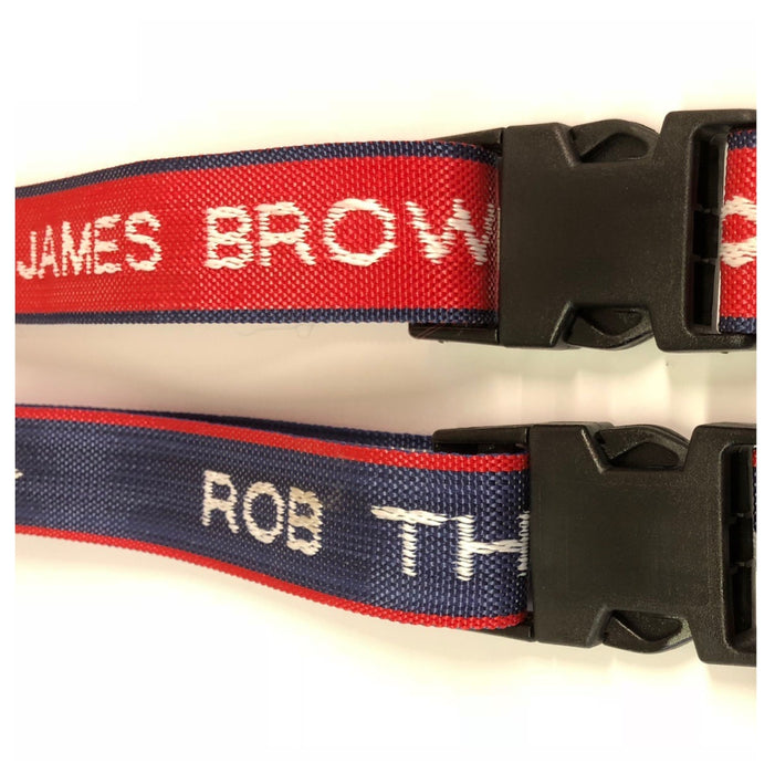 Personalised Woven Luggage Straps