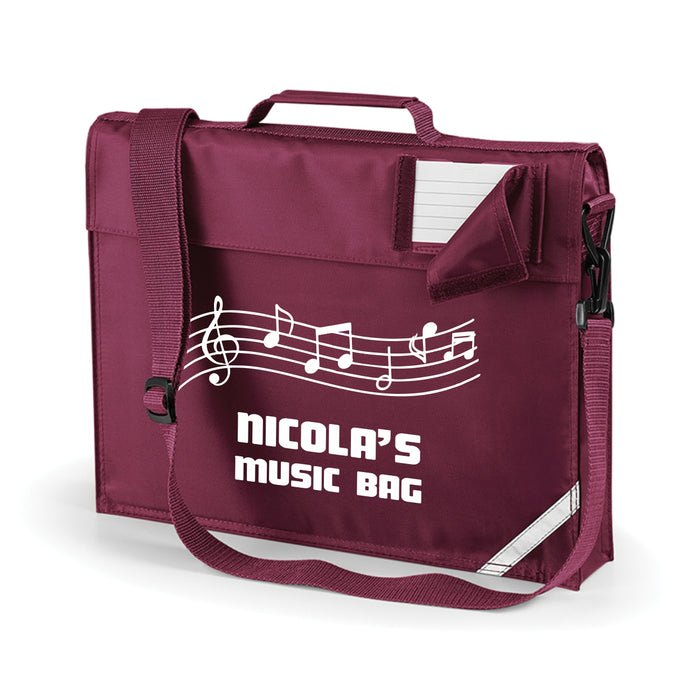 Music Book Bag with Name - Shoulder Strap