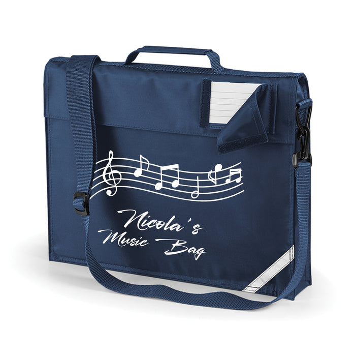 Music Book Bag with Name - Shoulder Strap