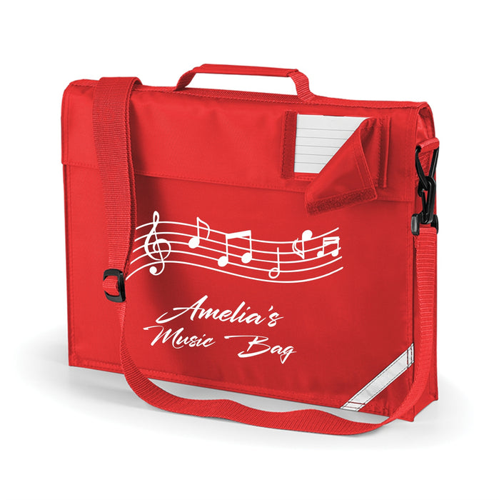 Music Book Bag with Name - Shoulder Strap