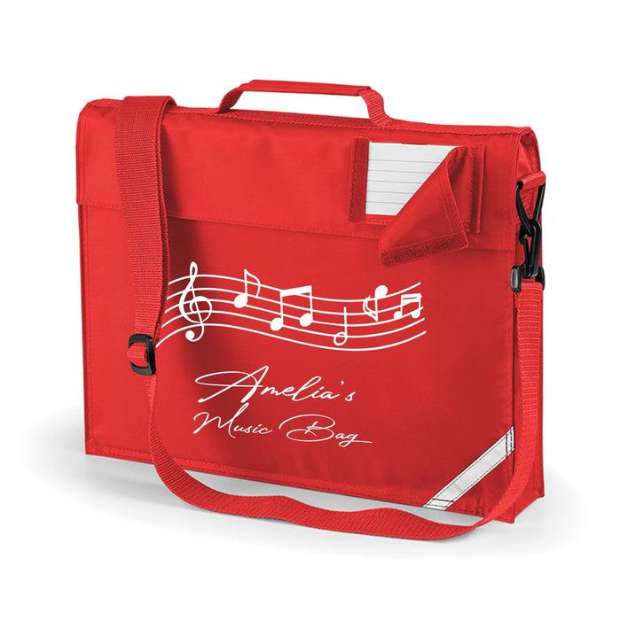 Music Book Bag with Name - Shoulder Strap
