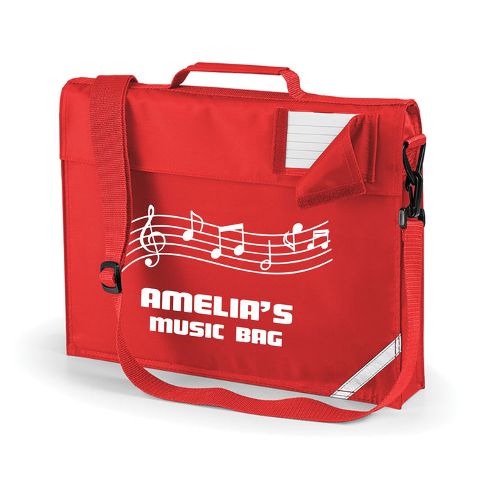 Music Book Bag with Name - Shoulder Strap