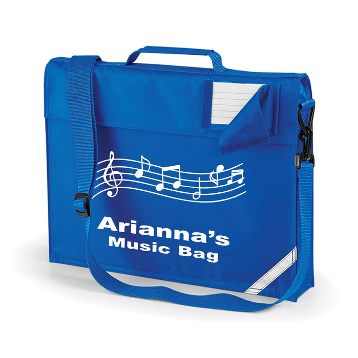 Music Book Bag with Name - Shoulder Strap