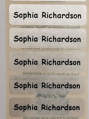 Iron-On Name Tapes Black Print on White Tapes