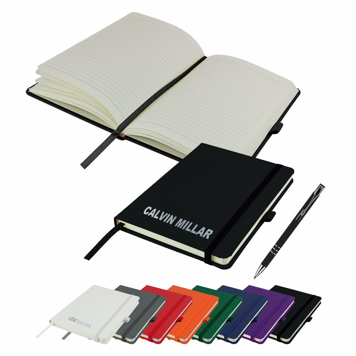 Mini A6 Personalised Notebooks and matching Pen - Twin Pack