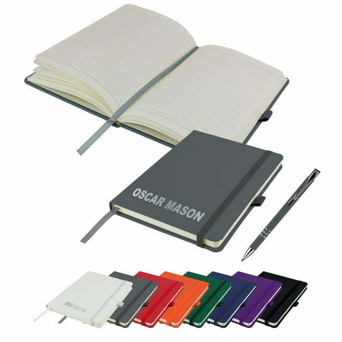 Mini A6 Personalised Notebooks and matching Pen - Twin Pack