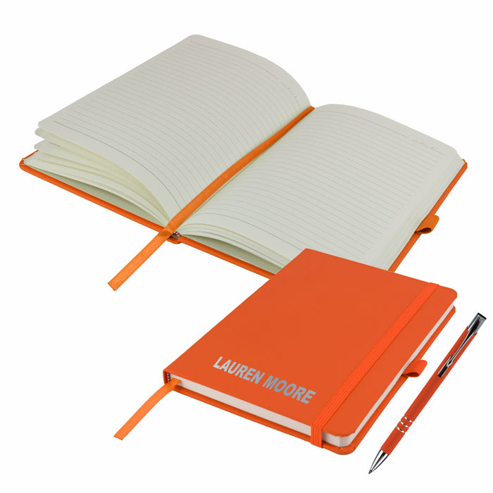 Mini A6 Personalised Notebooks and matching Pen - Twin Pack