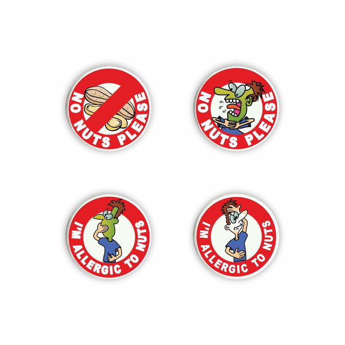 Nut Allergy Pin Badges