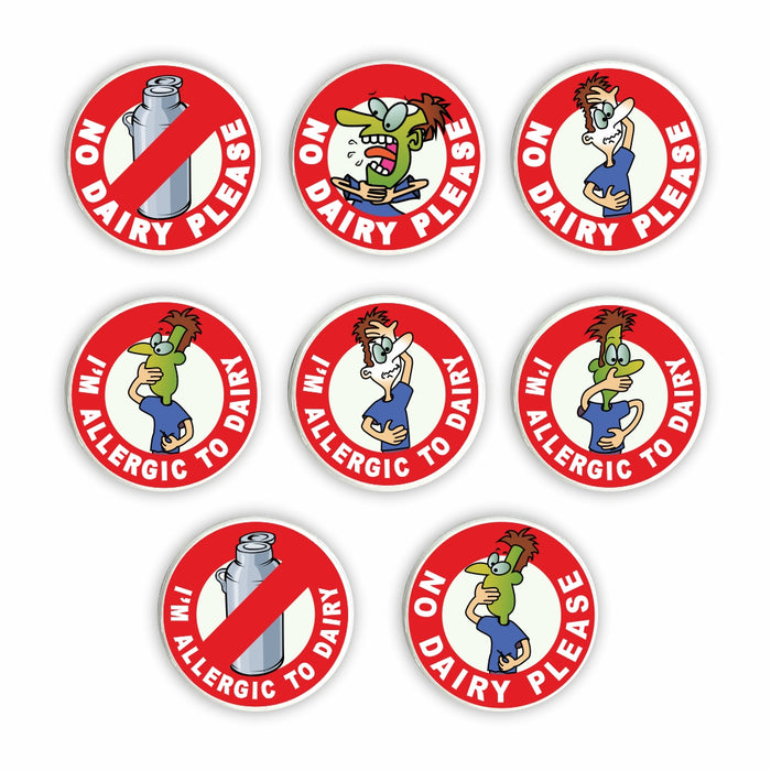 Dairy Allergy Pin Badges