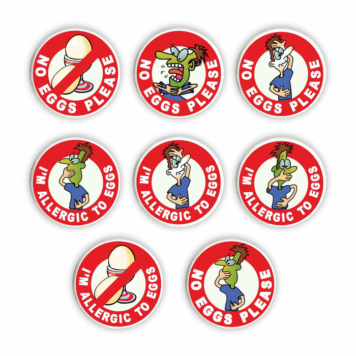 Egg Allergy Pin Badges