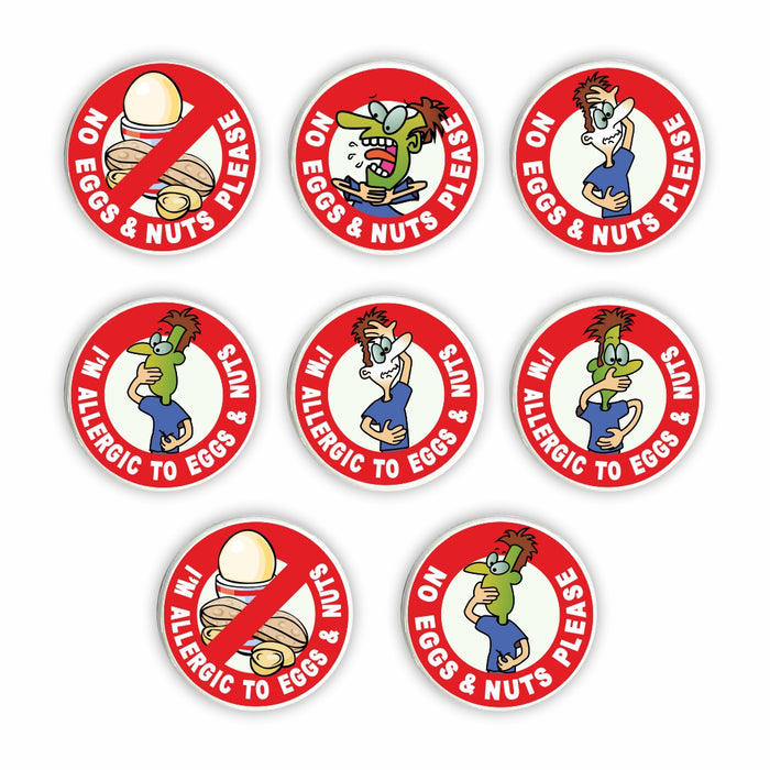Egg & Nut Allergy Pin Badges