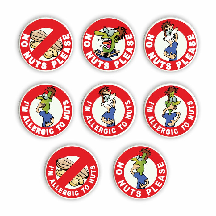 Nut Allergy Pin Badges