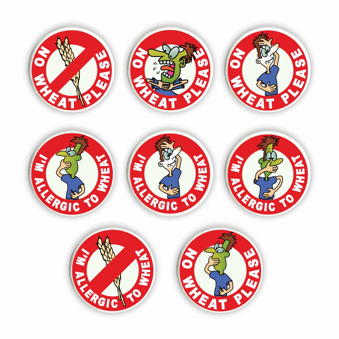 Wheat Allergy Pin Badges