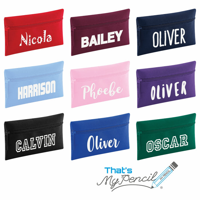 Zip Pencil Case Printed with Name