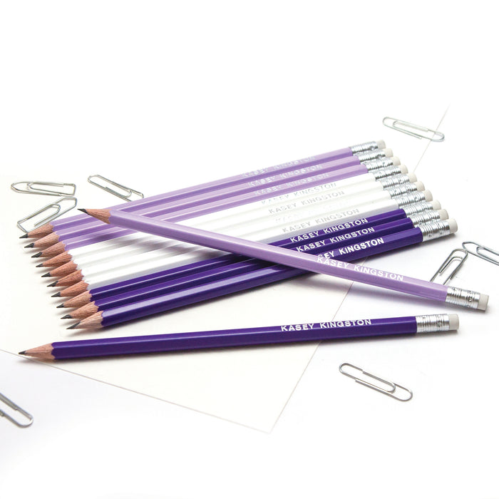 Hashtag # Pencils Embossed with Name