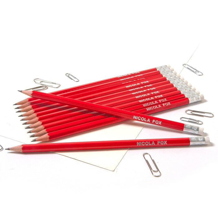 Hashtag # Pencils Embossed with Name
