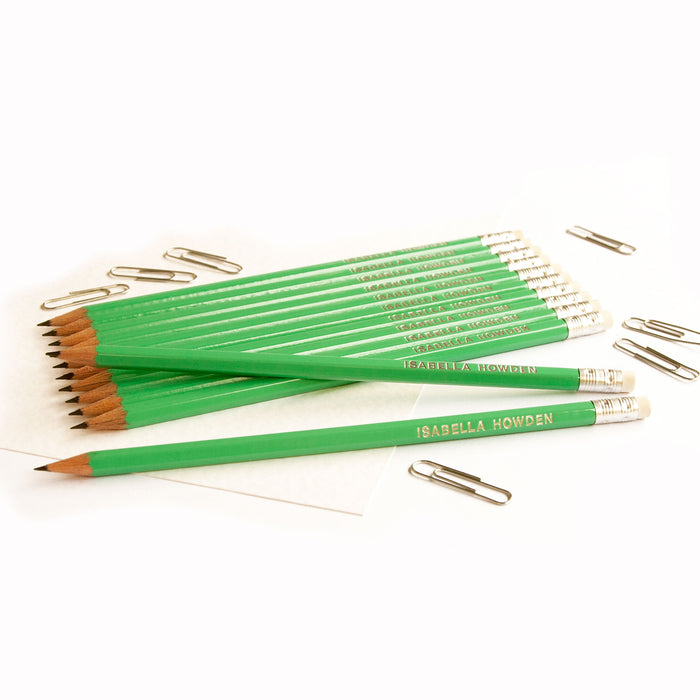 Hashtag # Pencils Embossed with Name