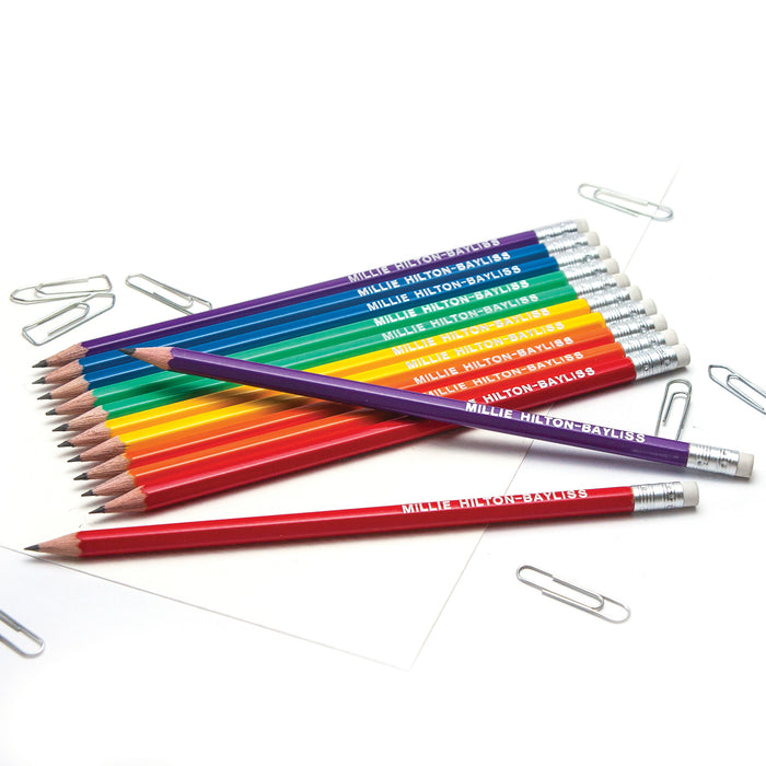 Hashtag # Pencils Embossed with Name