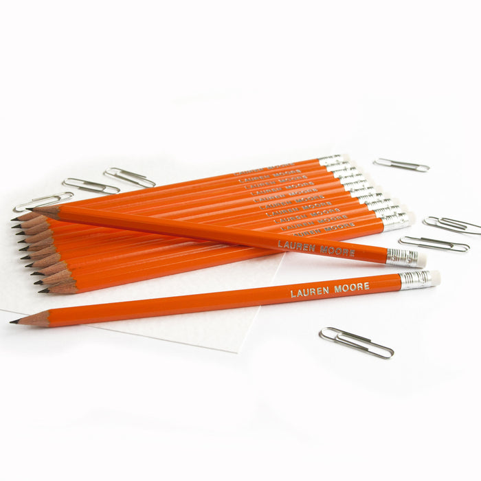 Hashtag # Pencils Embossed with Name