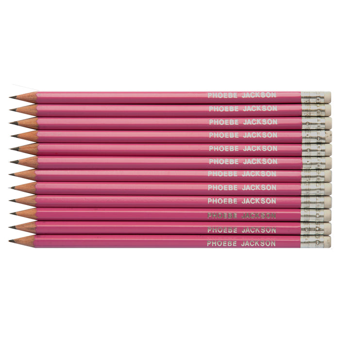 Hashtag # Pencils Embossed with Name