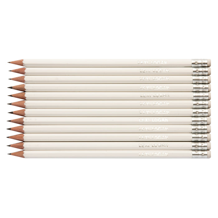 Hashtag # Pencils Embossed with Name