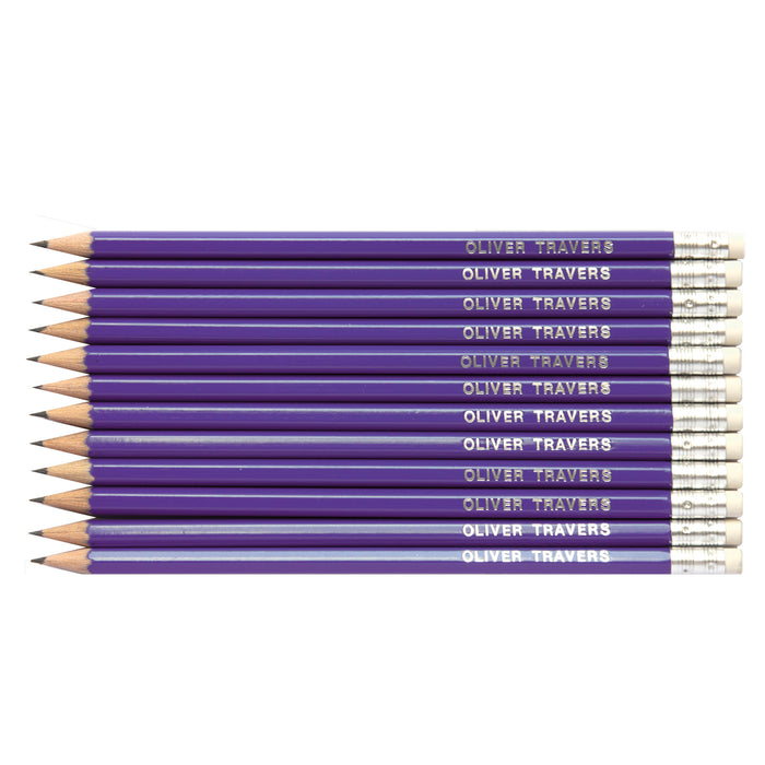 Hashtag # Pencils Embossed with Name