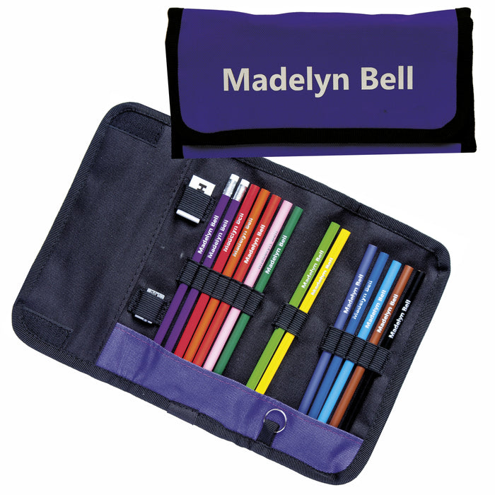 Wrap Case with Round Colouring Pencils