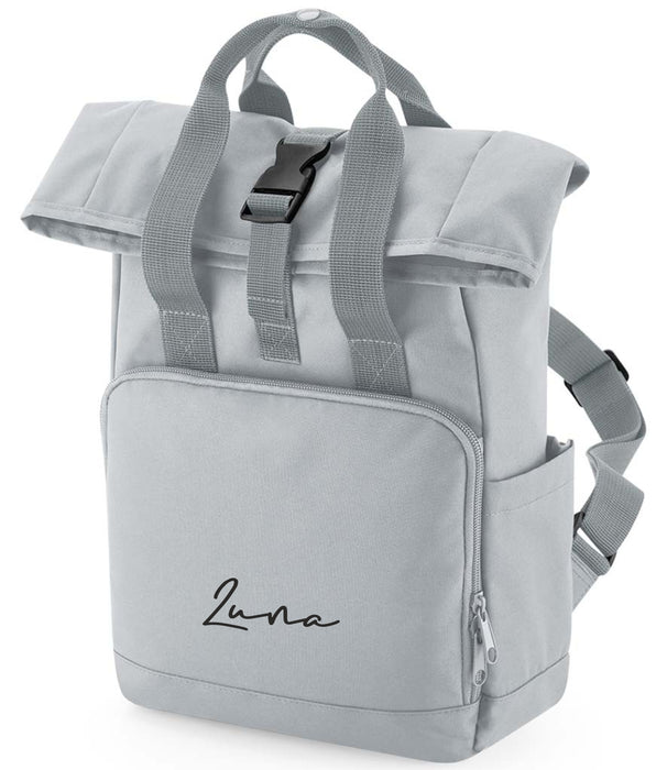 Roll Top Backpack Printed with Name