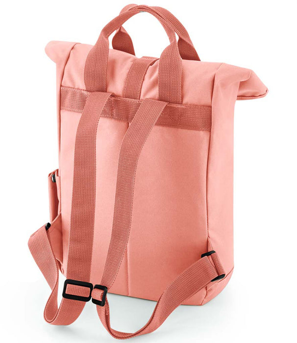 Roll Top Backpack Printed with Name