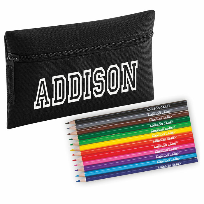 Pencil Case with 12 Colouring Pencils