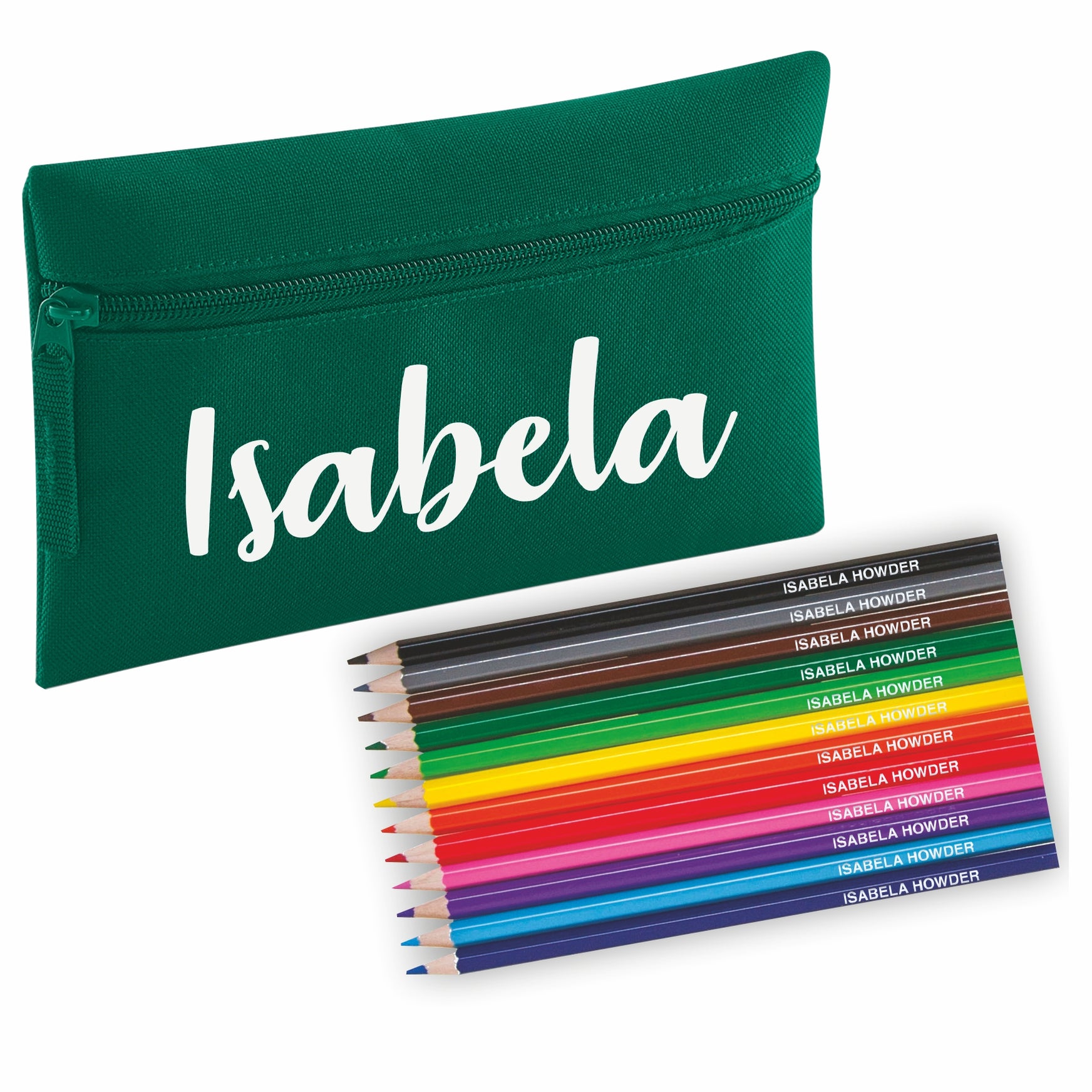 Pencil Case with 12 Colouring Pencils — Nametape Express