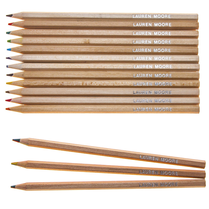 Natural Wood Colouring & 3 Rainbow Lead Pencils