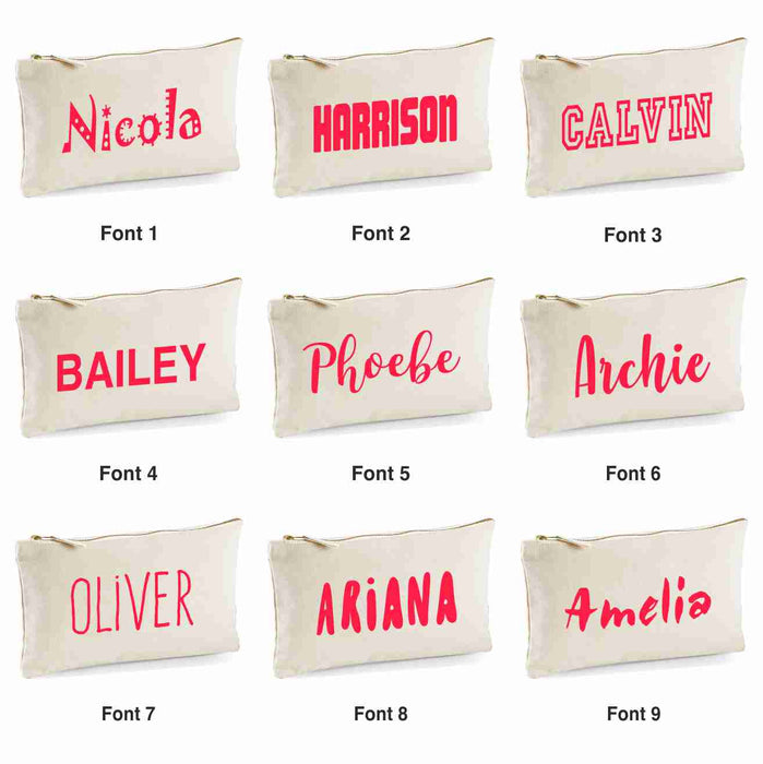 Canvas Pencil Case with 12 Colouring and 2HB Pencils