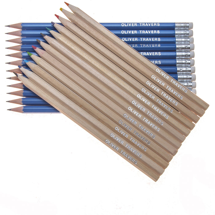 12 Natural Wood Colouring & 12 Graphite Pencils