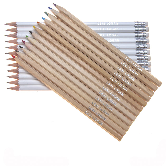 12 Natural Wood Colouring & 12 Graphite Pencils