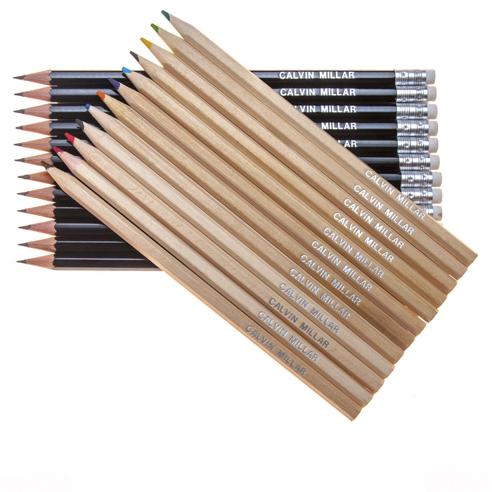 12 Natural Wood Colouring & 12 Graphite Pencils