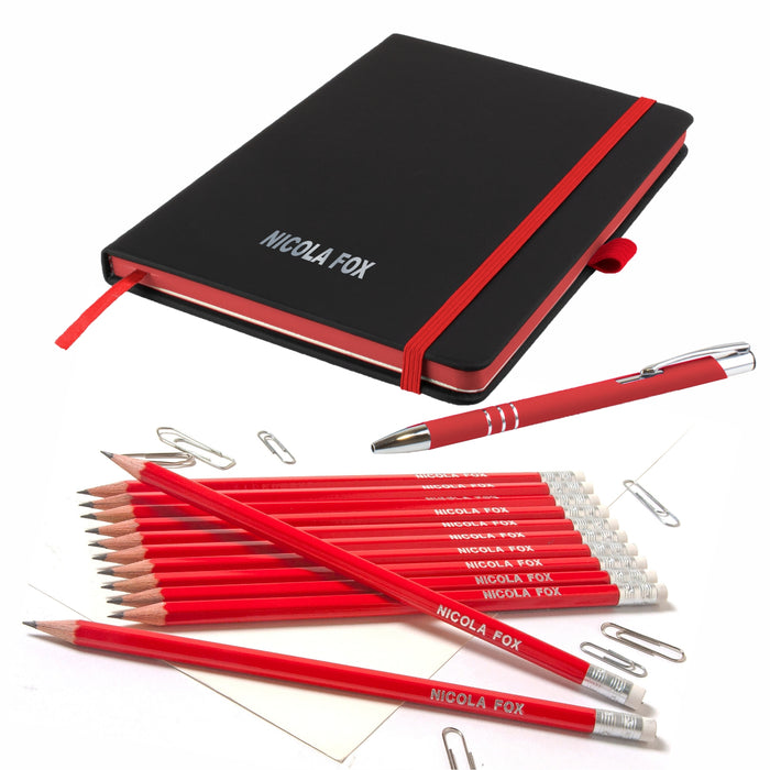 'The Edge' Notebook and Matching Pen and Pencils